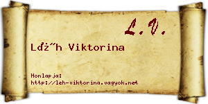 Léh Viktorina névjegykártya